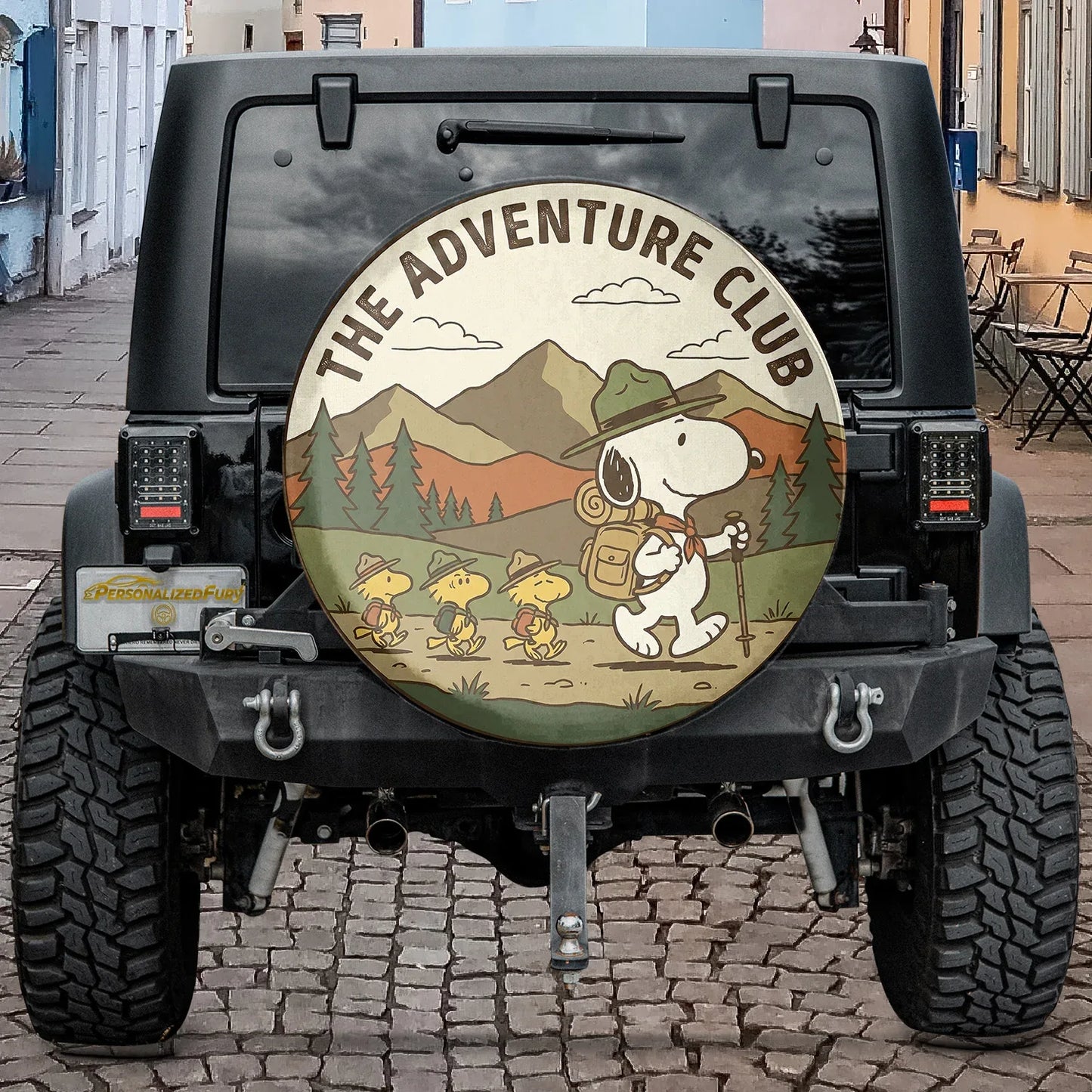 Snoopy Jeep Spare Tire Cover – The Adventure Club Design - PersonalizedFury
