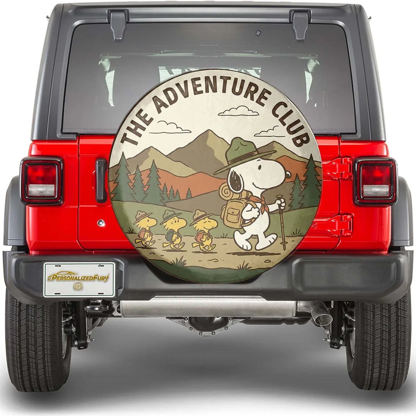 Snoopy Jeep Spare Tire Cover – The Adventure Club Design - PersonalizedFury
