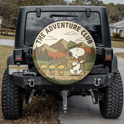 Snoopy Jeep Spare Tire Cover – The Adventure Club Design - PersonalizedFury