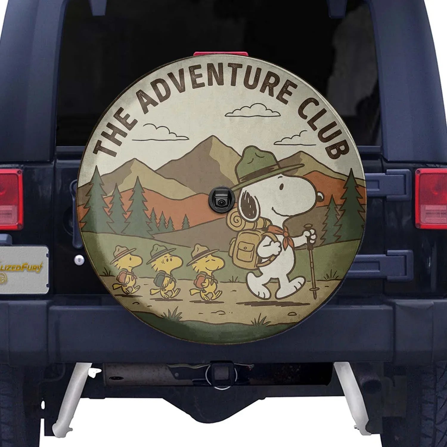 Snoopy Jeep Spare Tire Cover – The Adventure Club Design - PersonalizedFury