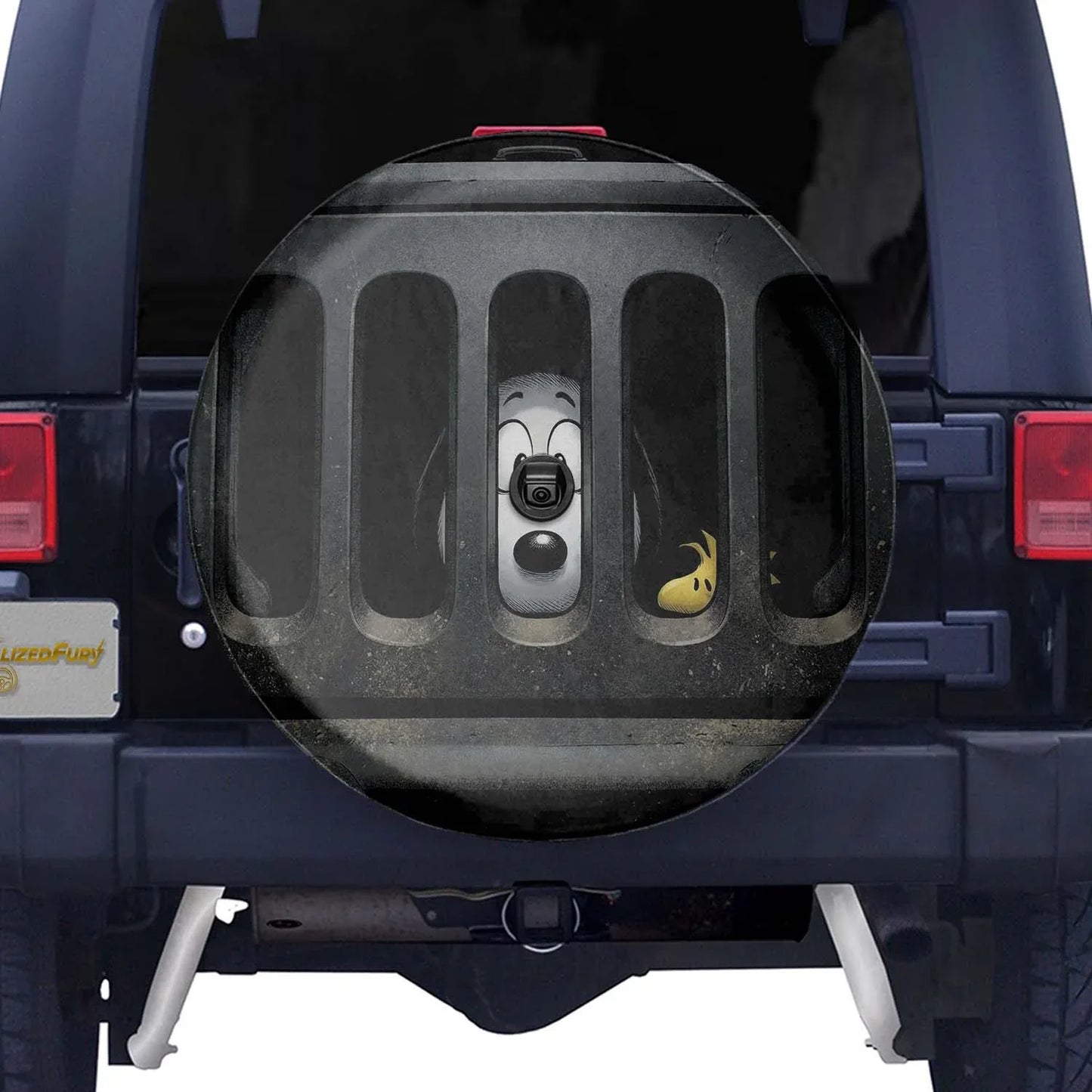 Snoopy Leather Jeep Spare Tire Cover – Funny Road Trip Style - PersonalizedFury