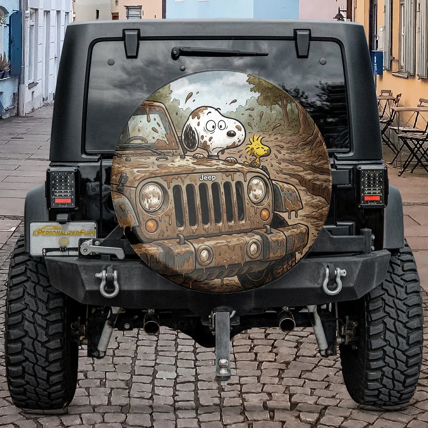Snoopy Leather Jeep Spare Tire Cover – Funny Road Trip - PersonalizedFury