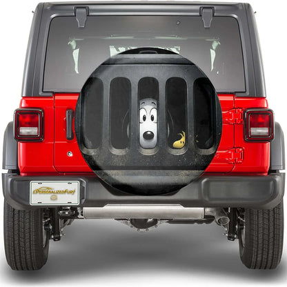 Snoopy Leather Jeep Spare Tire Cover – Funny Road Trip Style - PersonalizedFury