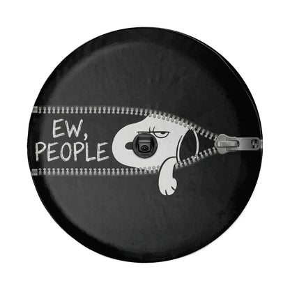 Snoopy Leather Spare Tire Cover Ew People – Jeep Wrangler Tire Cover - PersonalizedFury