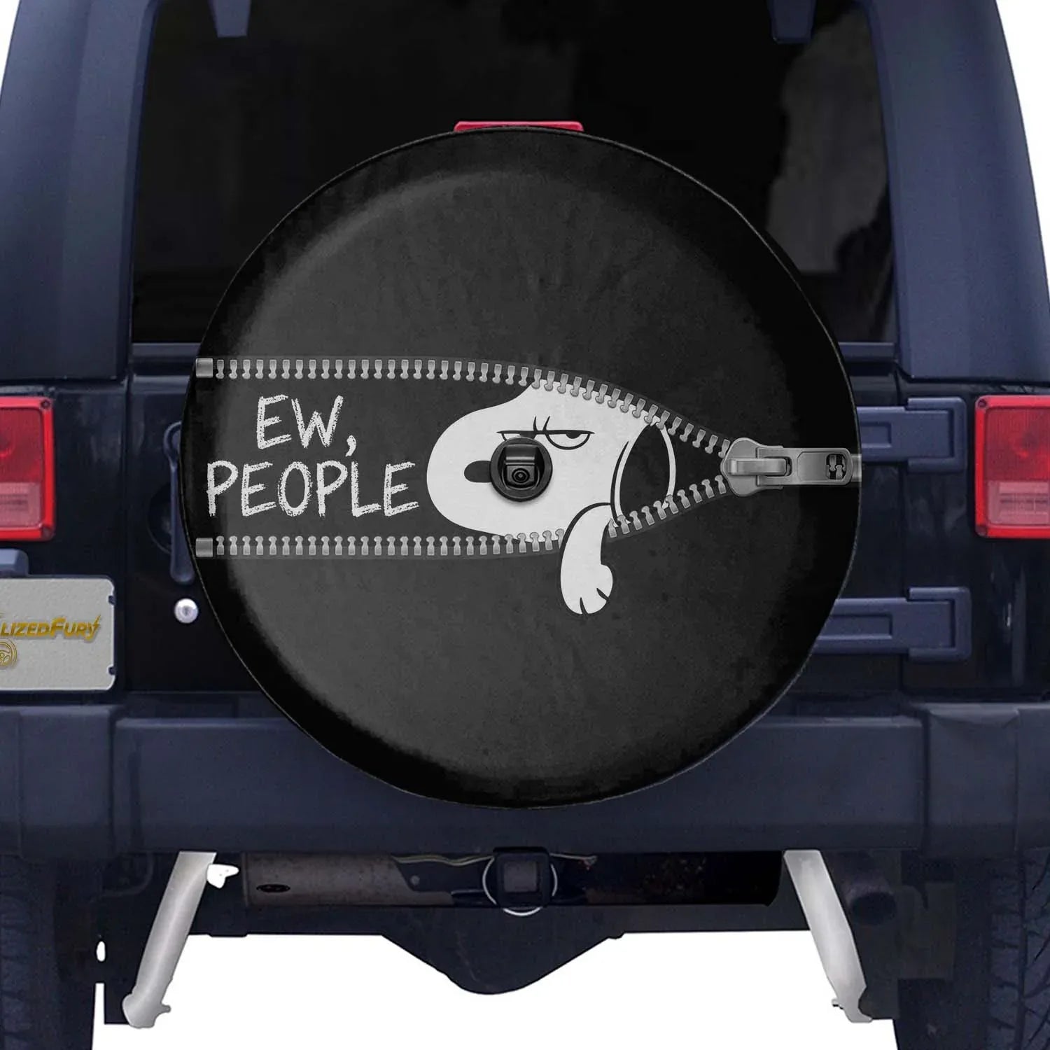 Snoopy Leather Spare Tire Cover Ew People – Jeep Wrangler Tire Cover - PersonalizedFury