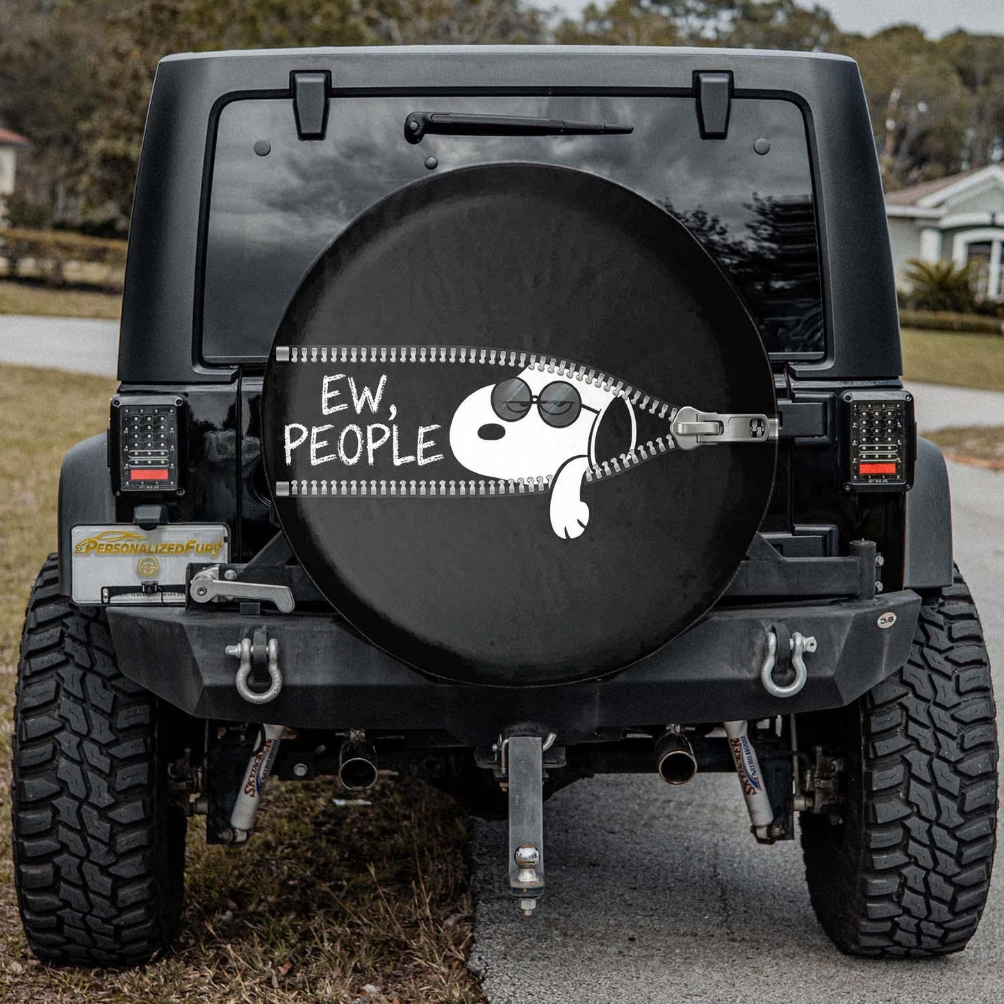 Snoopy Leather Spare Tire Cover – Ew People Off Road Jeep Style - PersonalizedFury