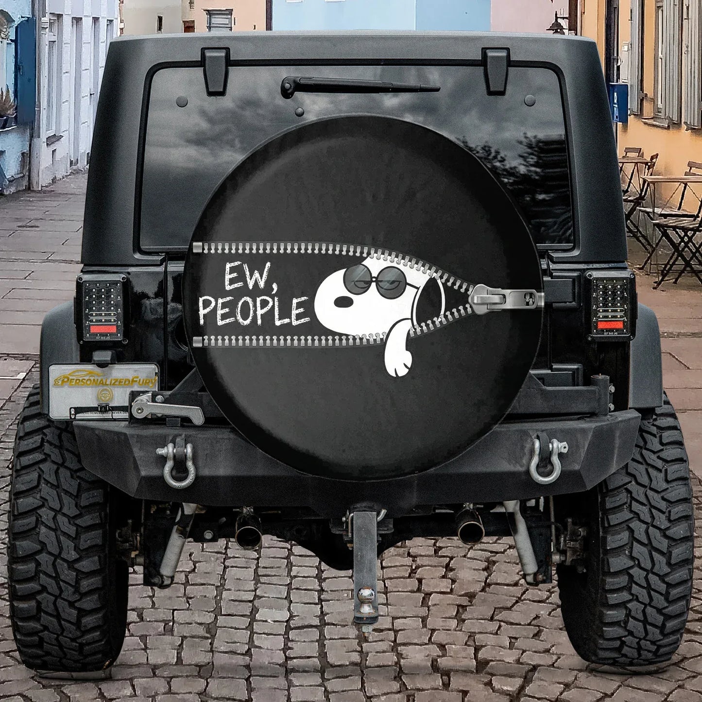 Snoopy Leather Spare Tire Cover – Ew People Off Road Jeep Style - PersonalizedFury