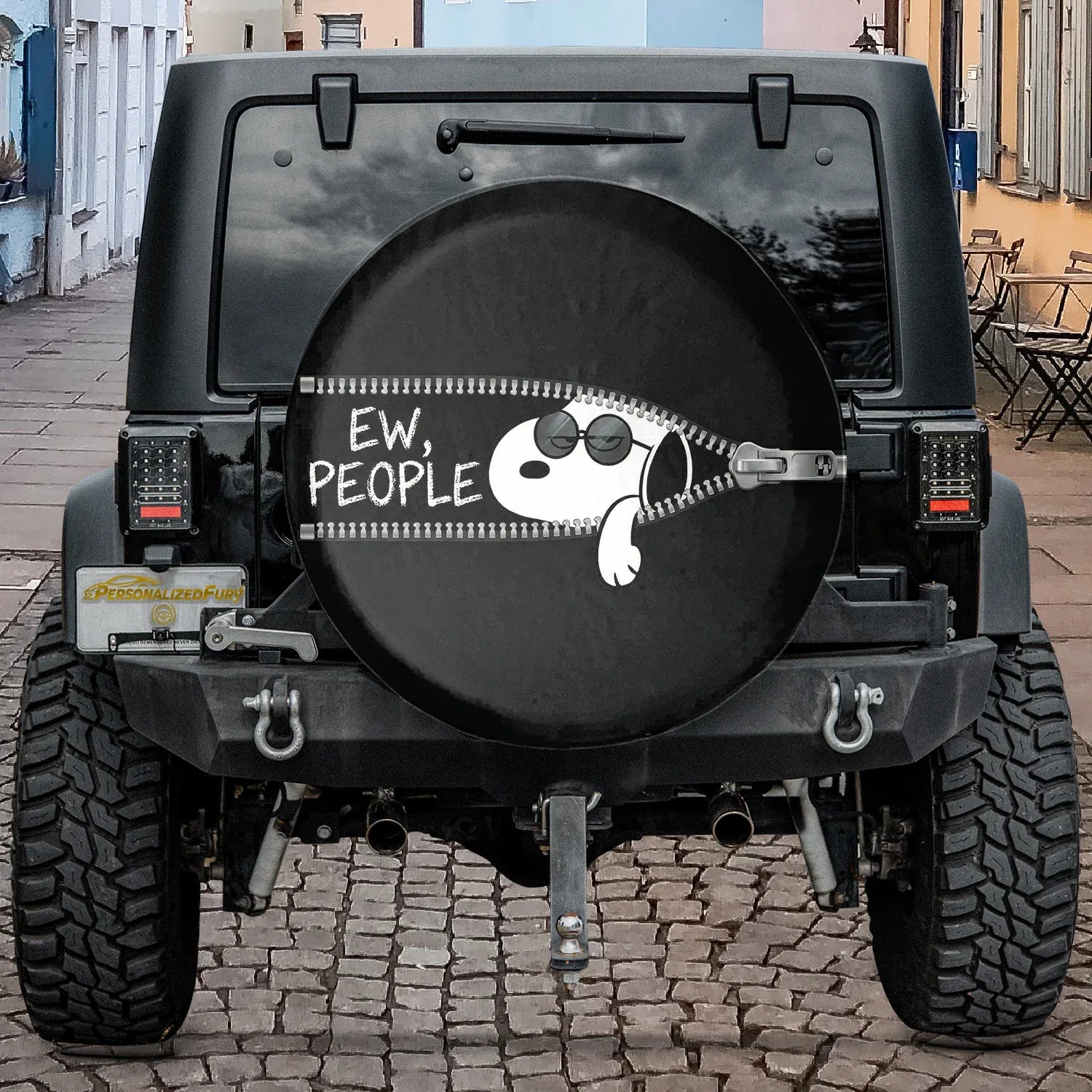 Snoopy Leather Spare Tire Cover – Ew People Off Road Jeep Style - PersonalizedFury
