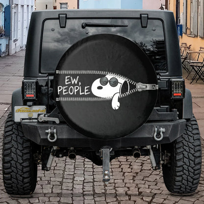 Snoopy Leather Spare Tire Cover – Ew People Off Road Jeep Style - PersonalizedFury