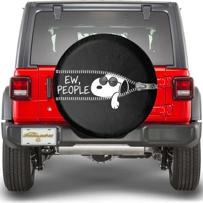 Snoopy Leather Spare Tire Cover – Ew People Off Road Jeep Style - PersonalizedFury