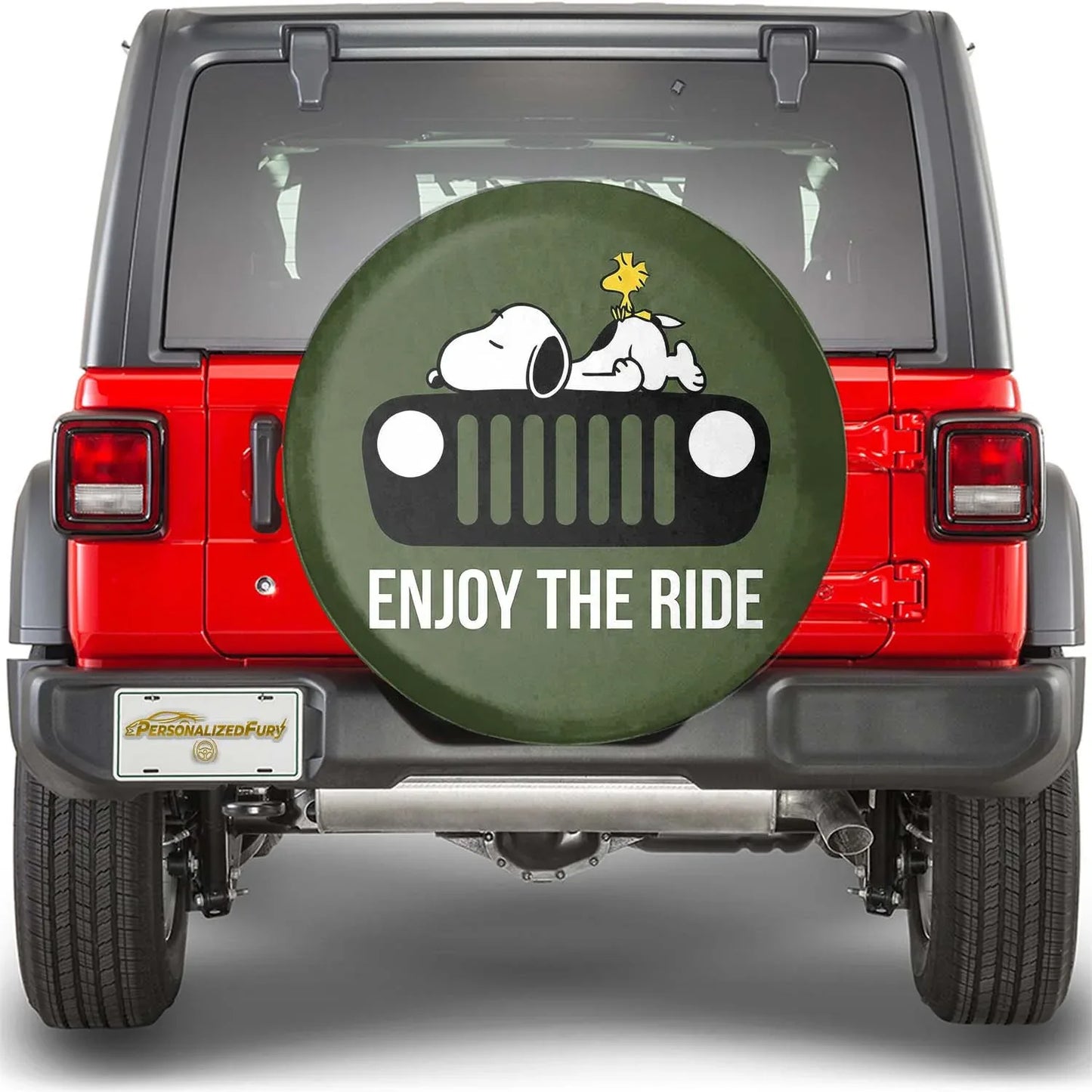 Snoopy Spare Tire Cover – Enjoy The Ride Offroad Jeep Look - PersonalizedFury