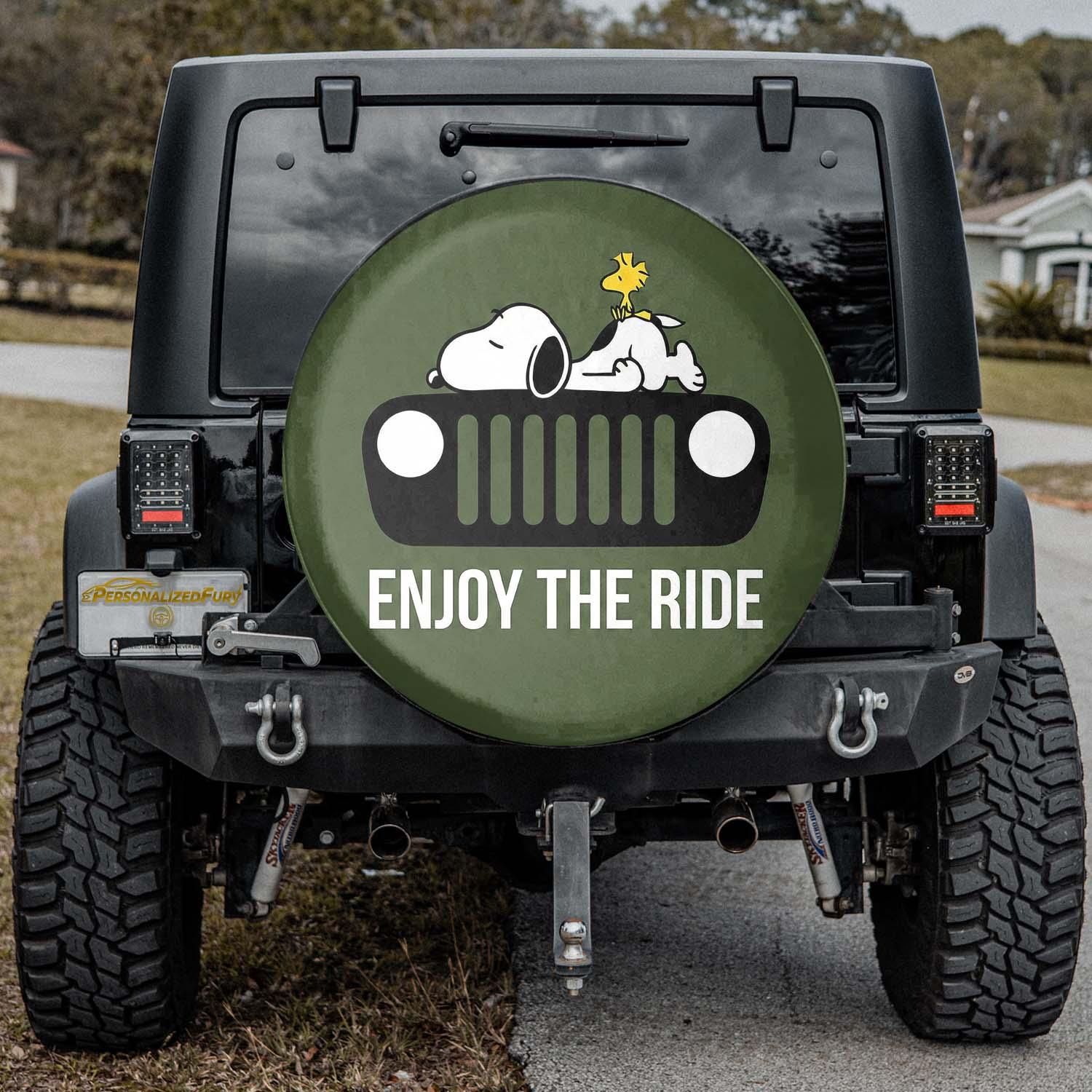 Snoopy Spare Tire Cover – Enjoy The Ride Offroad Jeep Look - PersonalizedFury