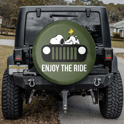 Snoopy Spare Tire Cover – Enjoy The Ride Offroad Jeep Look - PersonalizedFury
