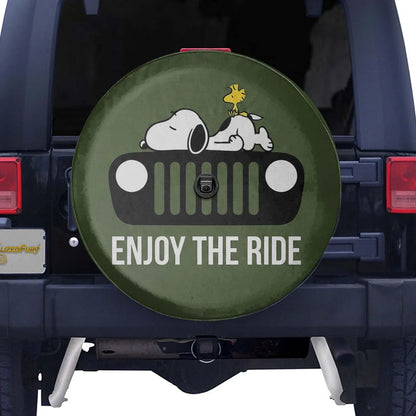 Snoopy Spare Tire Cover – Enjoy The Ride Offroad Jeep Look - PersonalizedFury