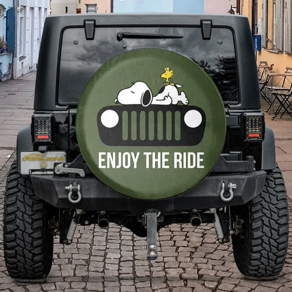 Snoopy Spare Tire Cover – Enjoy The Ride Offroad Jeep Look - PersonalizedFury