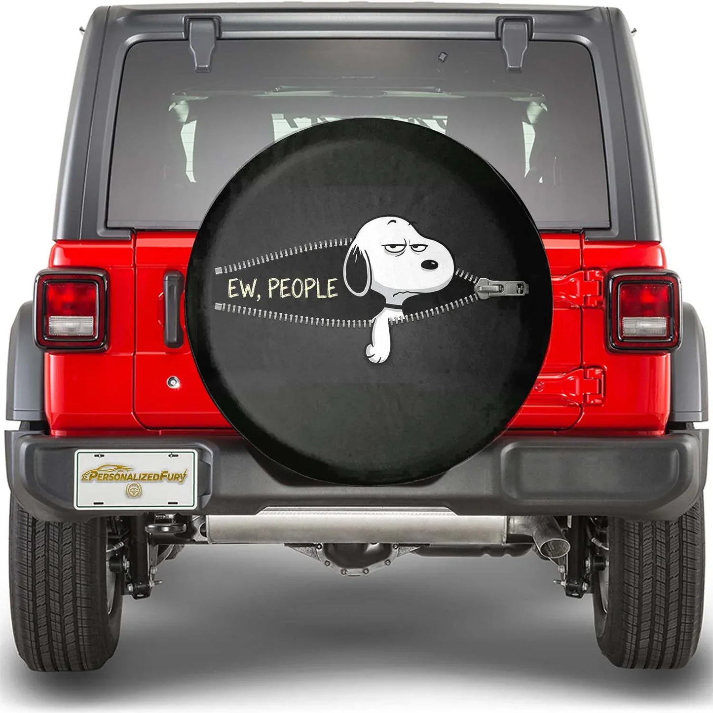 Snoopy Leather Spare Tire Cover – Ew People Funny Jeep Accessory - PersonalizedFury