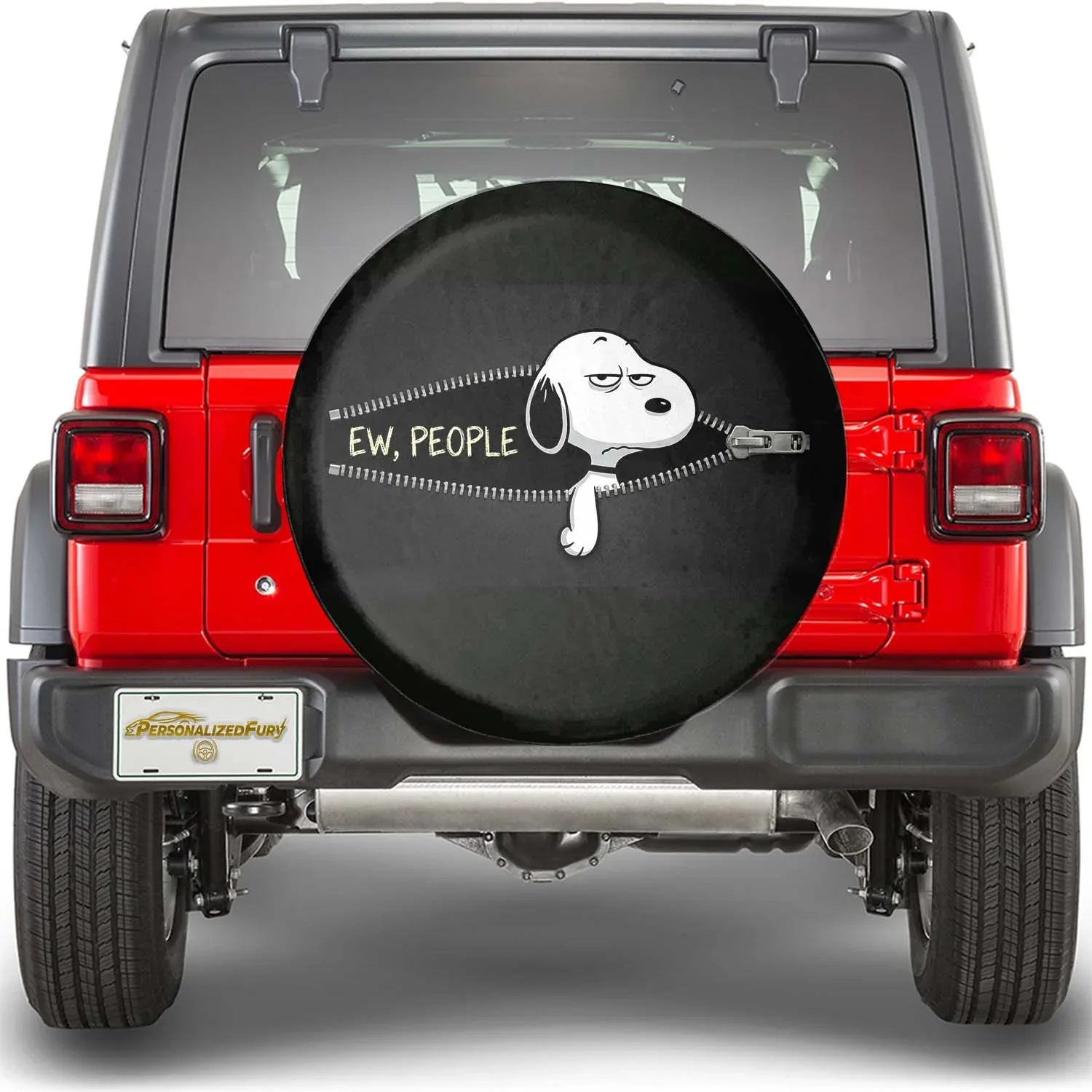 Snoopy Leather Spare Tire Cover – Ew People Funny Jeep Accessory - PersonalizedFury