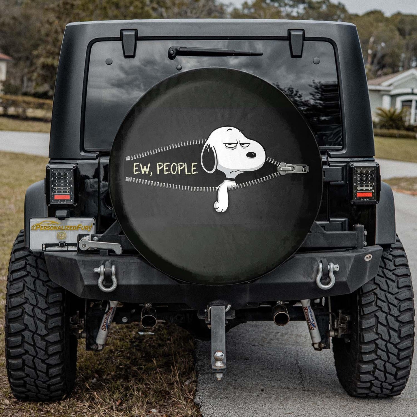 Snoopy Leather Spare Tire Cover – Ew People Funny Jeep Accessory - PersonalizedFury