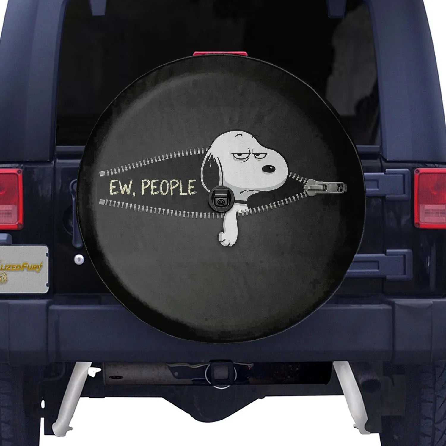 Snoopy Leather Spare Tire Cover – Ew People Funny Jeep Accessory - PersonalizedFury