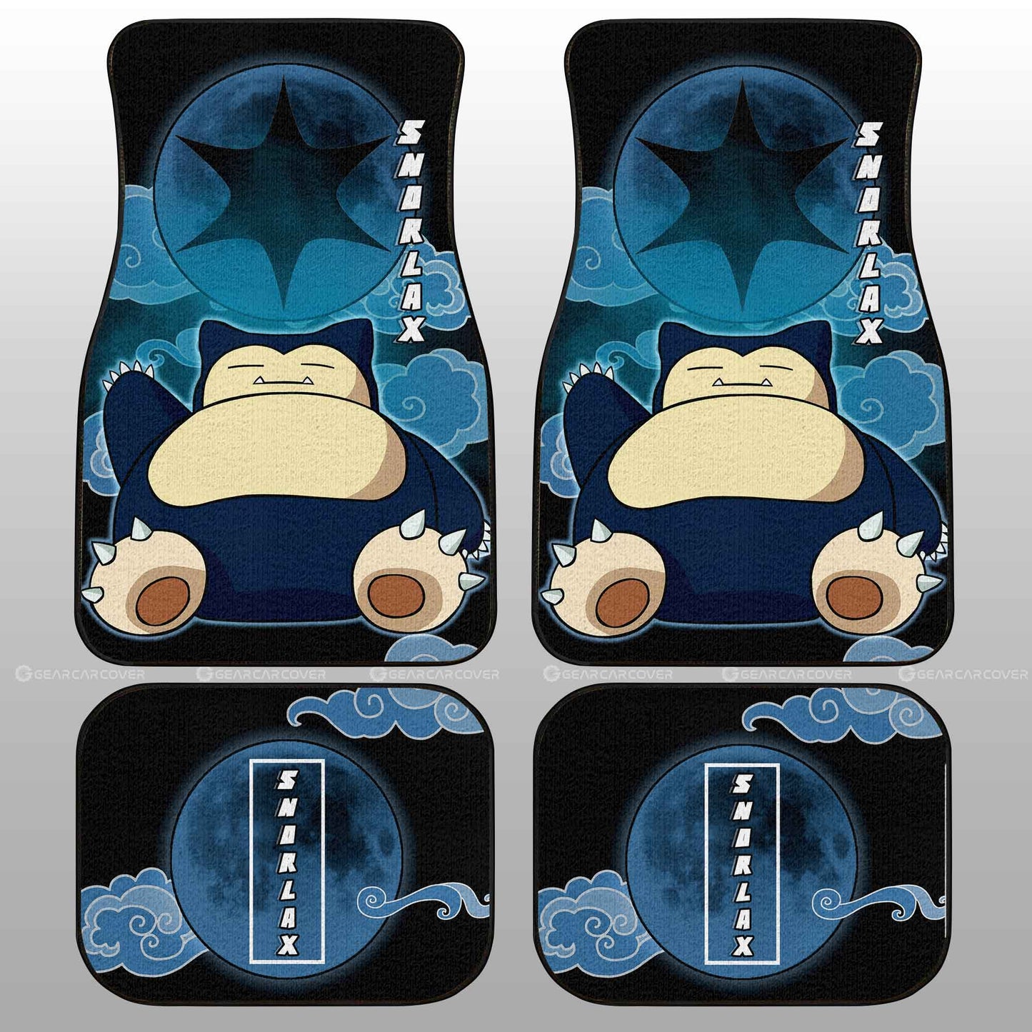 Snorlax Car Floor Mats Custom Anime Car Accessories For Anime Fans
