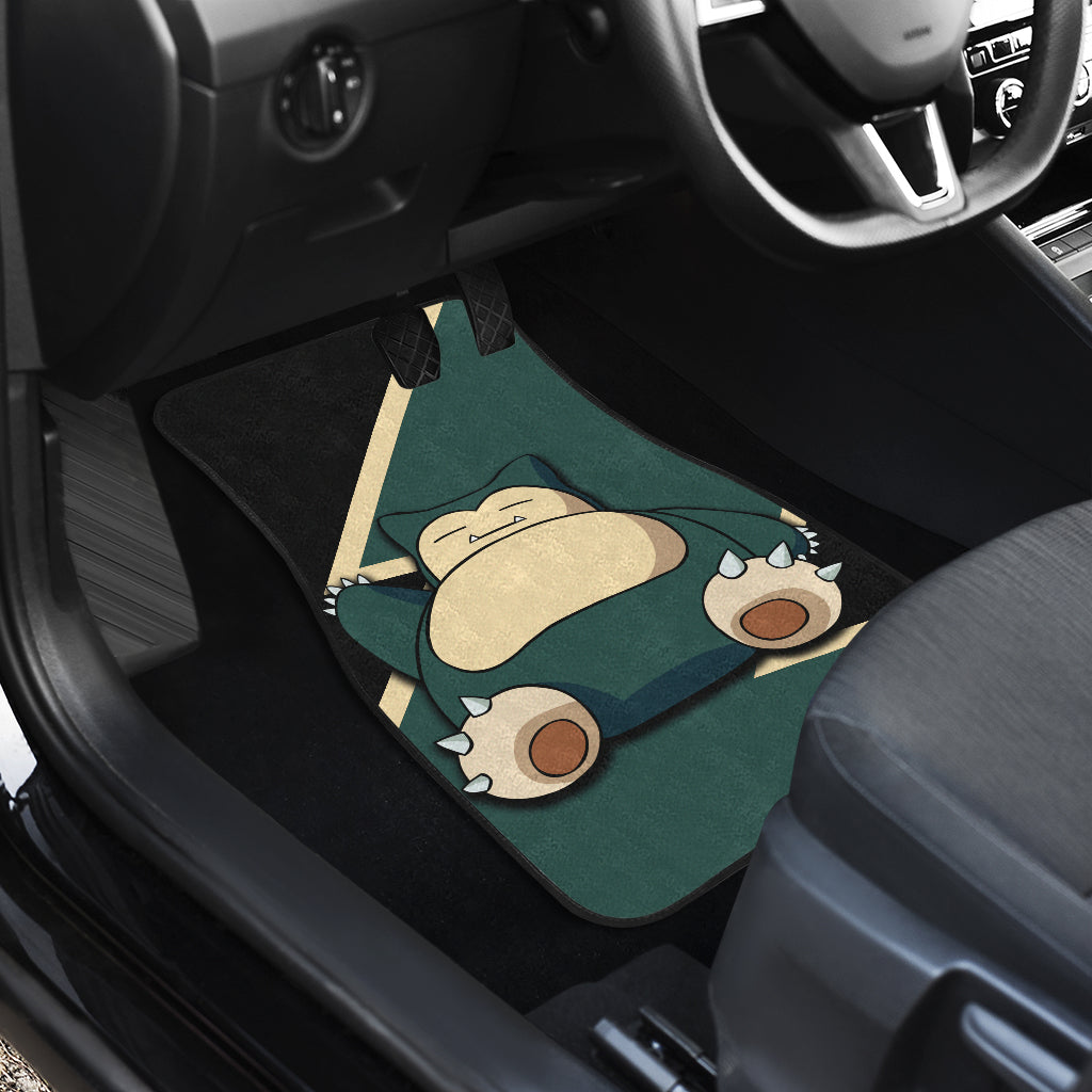 Snorlax Car Floor Mats Custom Anime Car Interior Accessories
