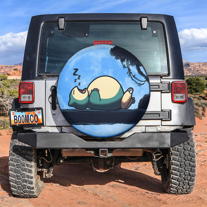 Snorlax Sleep Car Spare Tire Cover