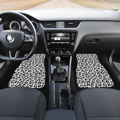 Snow Leopard Skin Car Floor Mats Custom Printed Car Accessories