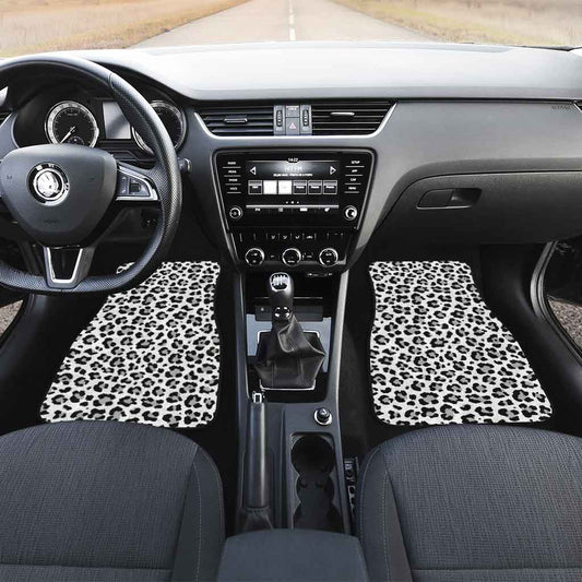 Snow Leopard Skin Car Floor Mats Custom Printed Car Accessories