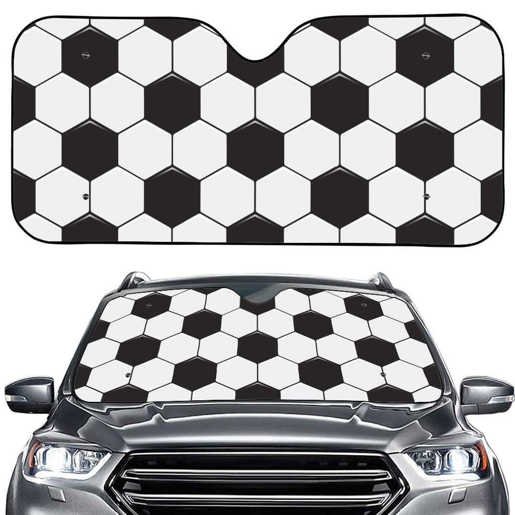 Soccer Ball Print Car Windshield Sun Shade