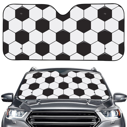 Soccer Ball Print Car Windshield Sun Shade