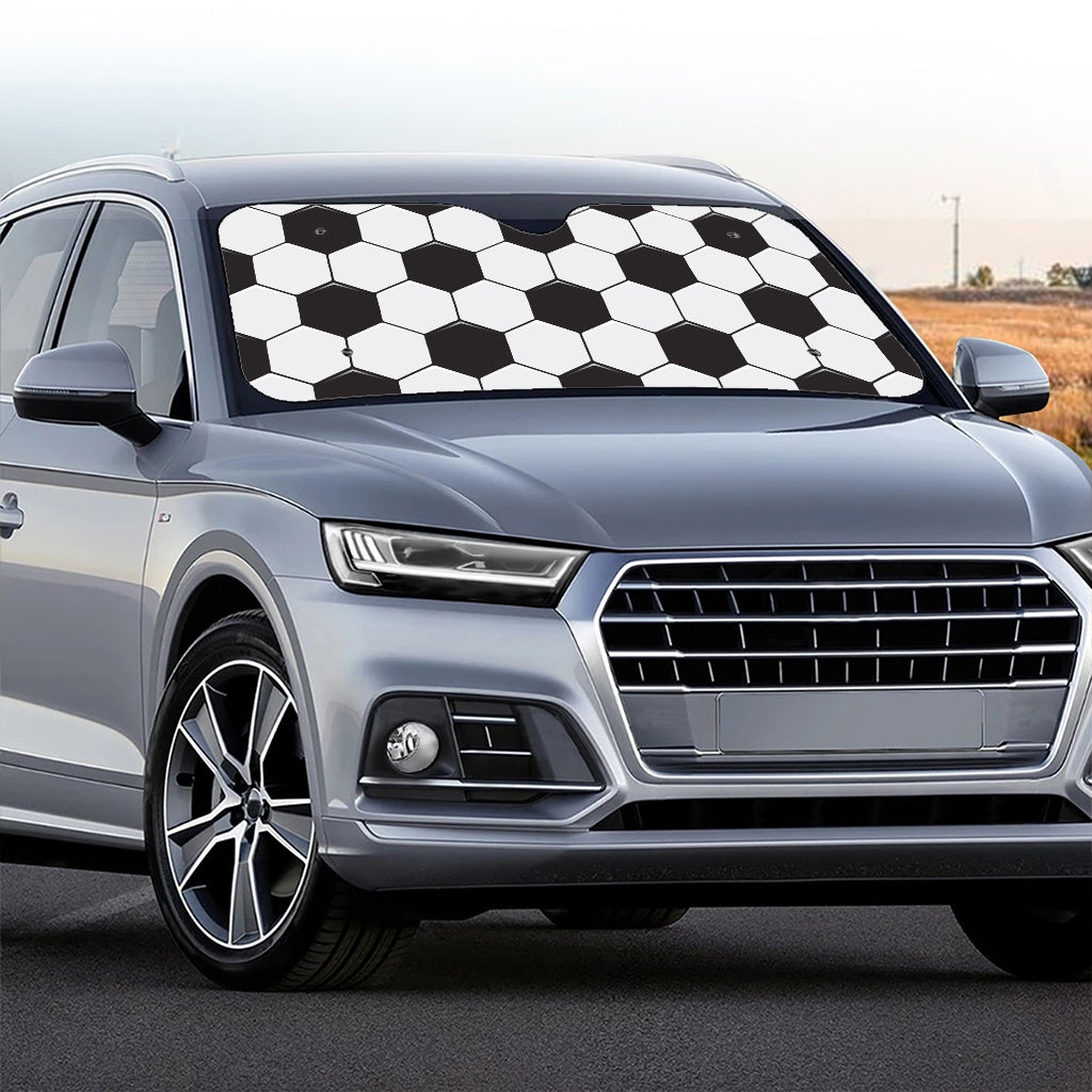 Soccer Ball Print Car Windshield Sun Shade
