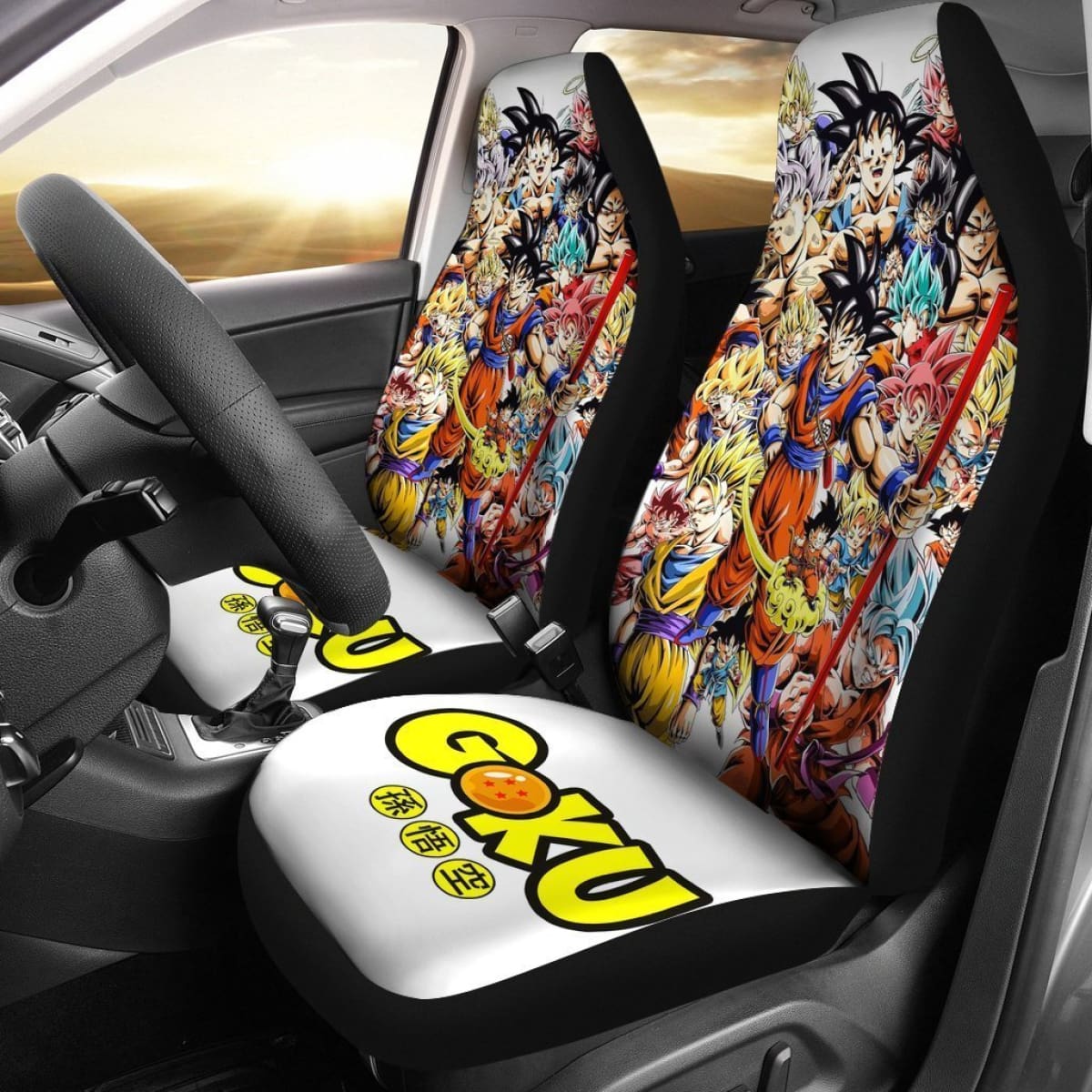 Songoku Dragon Ball Car Seat Covers Lt02 Universal Fit 225721