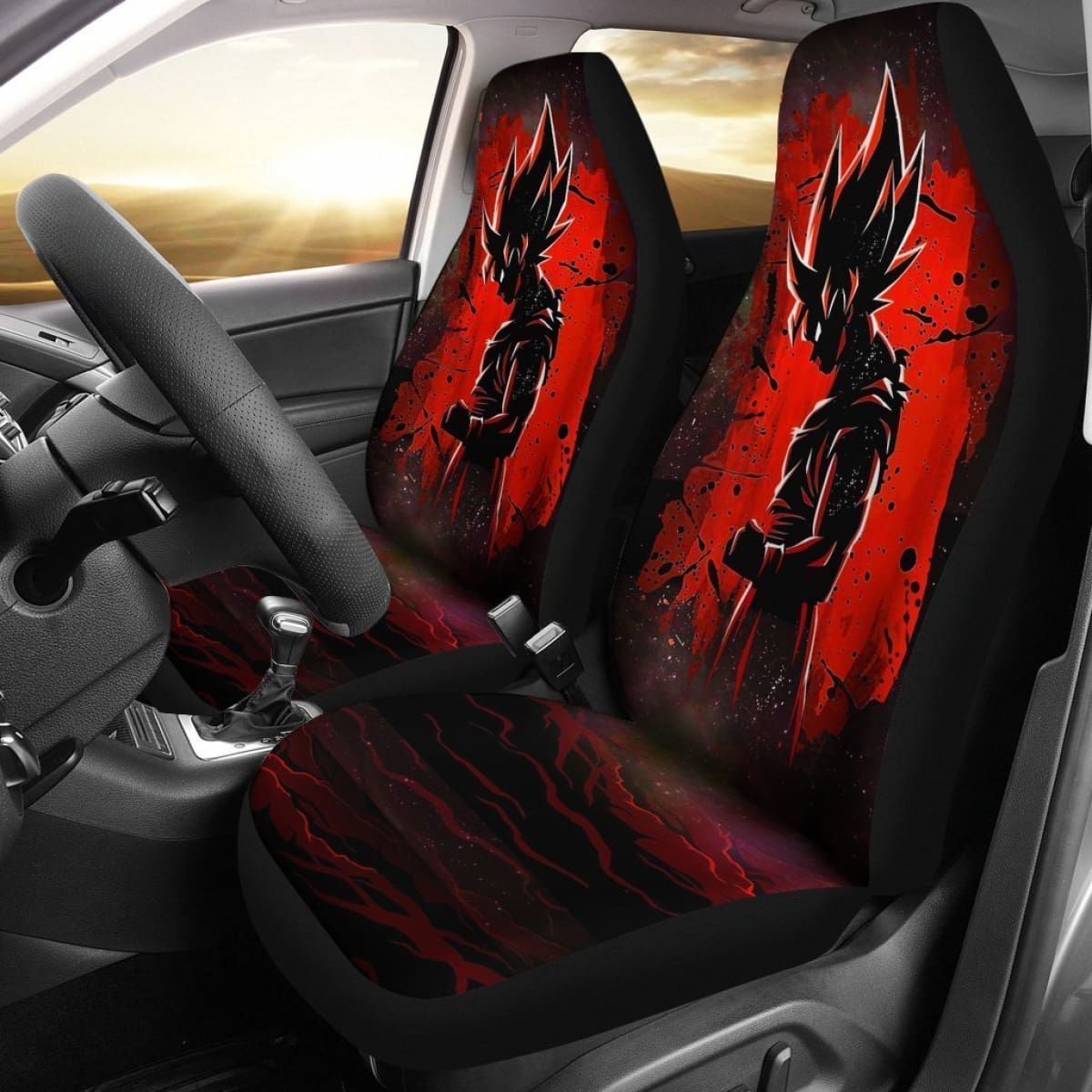 Songoku Dragon Ball Red Design Car Seat Covers Lt02 Universal Fit 225721