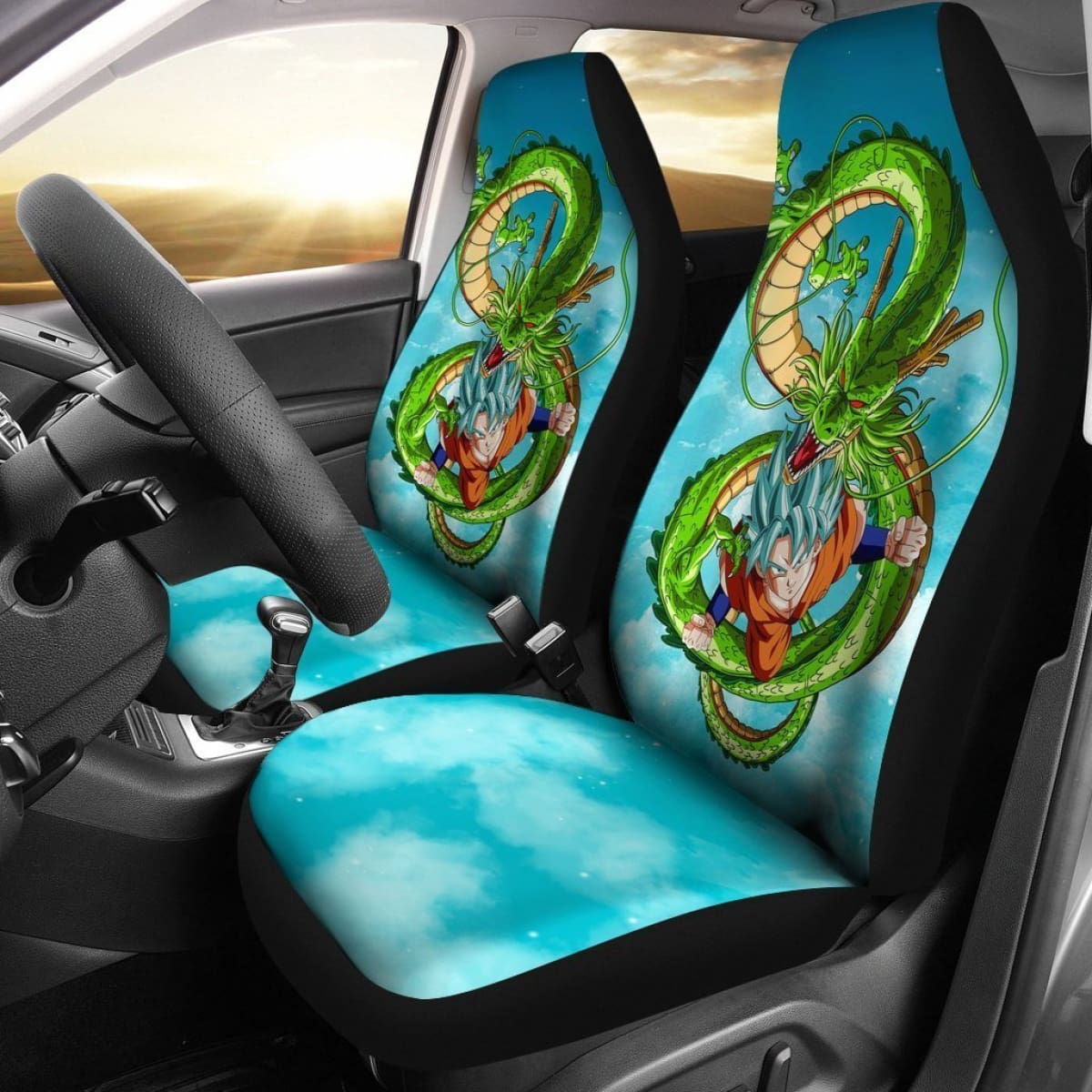 Songoku & Eternal Dragon Shenron Car Seat Covers Lt02 Universal Fit 225721