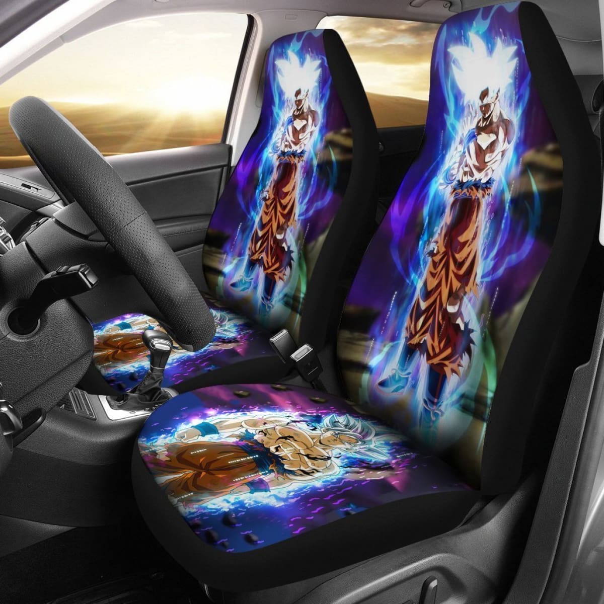 Songoku Super Saiyan Car Seat Covers Lt02 Universal Fit 225721