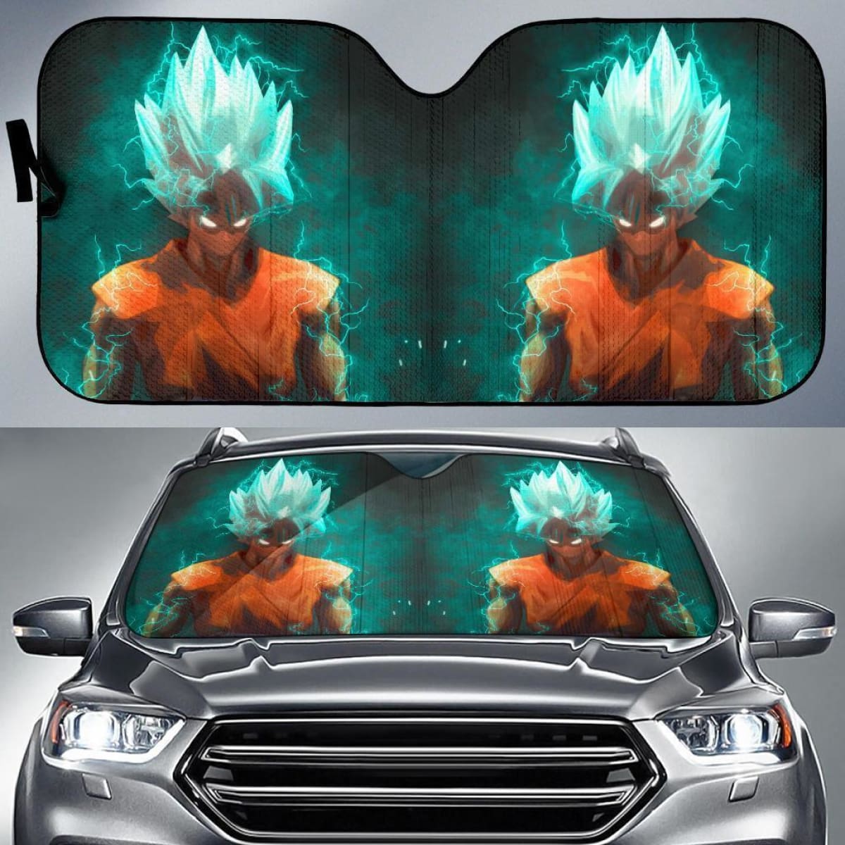 Songoku Super Sayan Auto Sun Shade Nh07 Universal Fit 111204