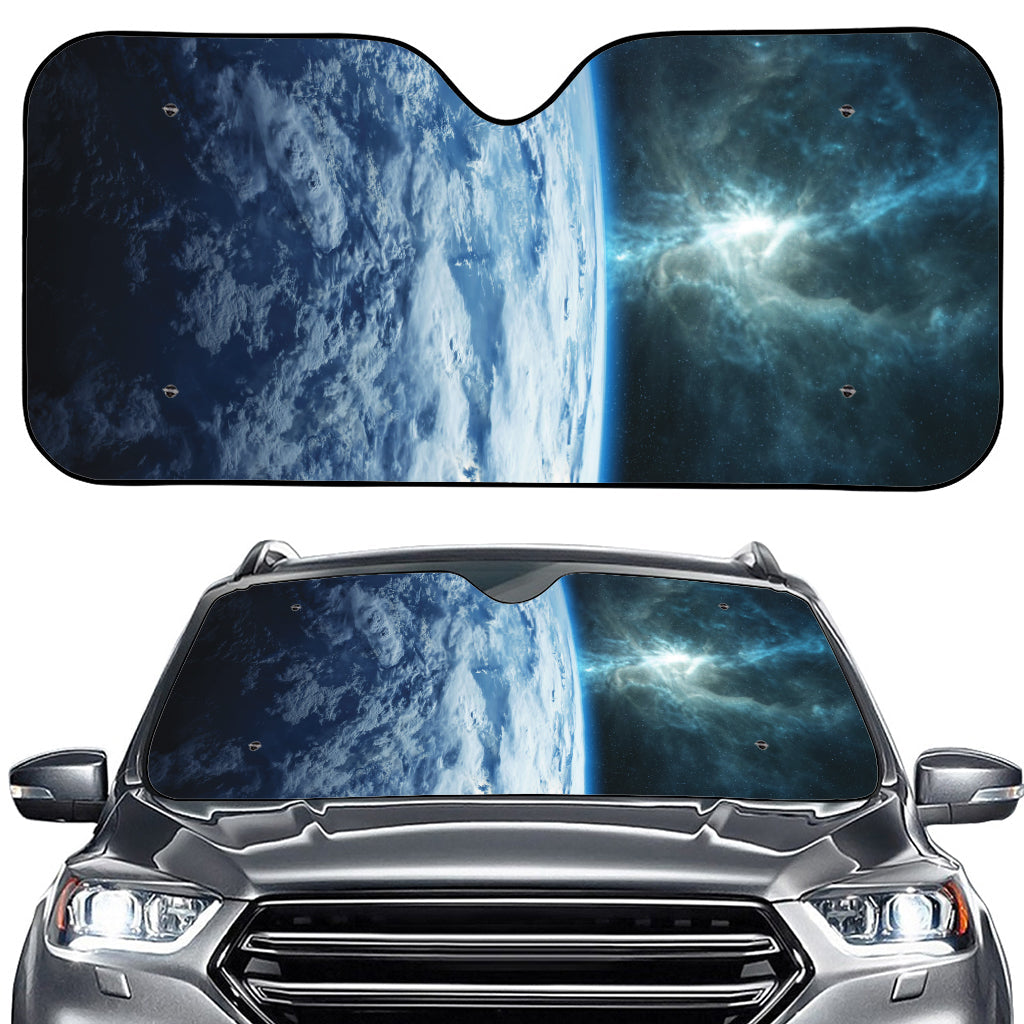 Space And Earth Print Car Windshield Sun Shade