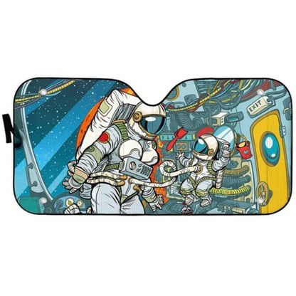 Space Family Custom Car Auto Sun Shades Windshield Accessories Decor Gift