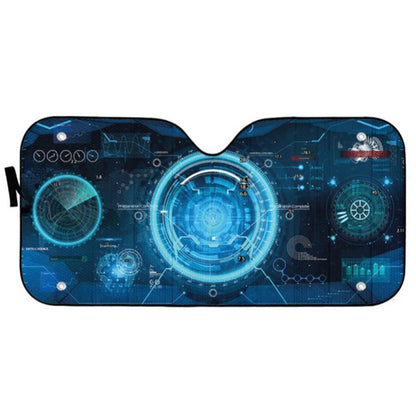Spacecraft Control Panel Dashboard Custom Car Auto Sun Shades Windshield Accessories Decor Gift