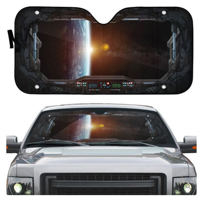 Spaceship Custom Car Auto Sun Shades Windshield Accessories Decor Gift