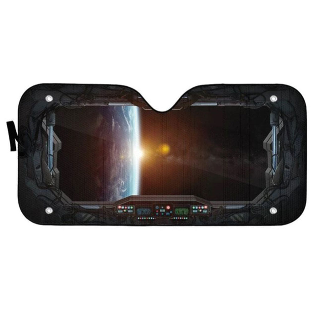Spaceship Custom Car Auto Sun Shades Windshield Accessories Decor Gift