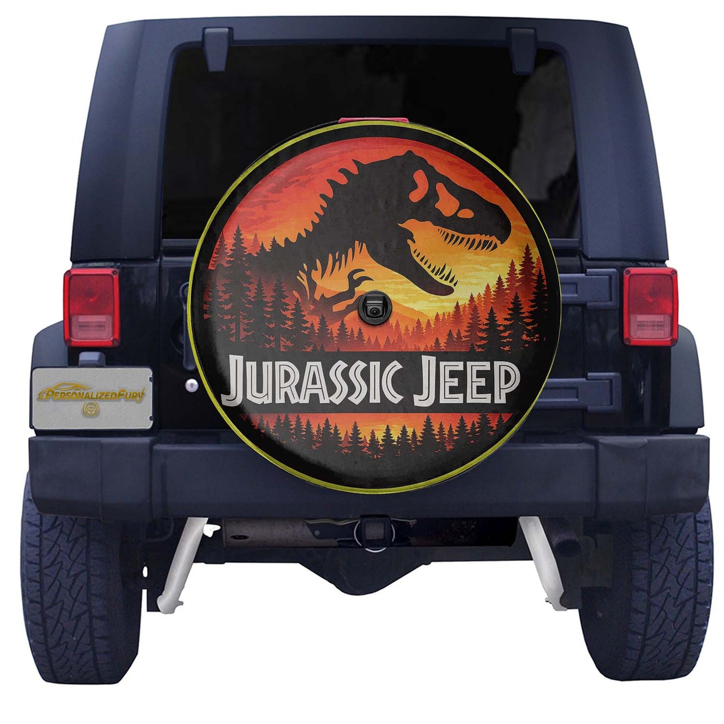 Spare Tire Cover Leather Wheel Cover – Jurassic Park - Image 3