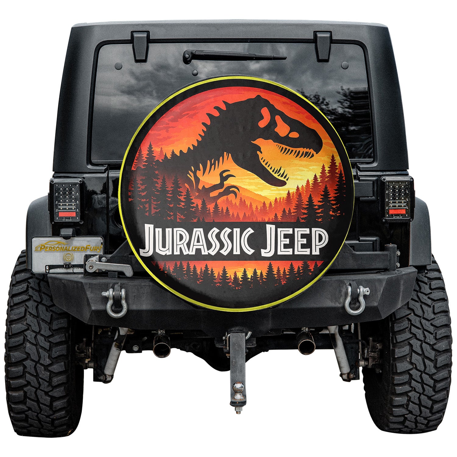 Spare Tire Cover Leather Wheel Cover – Jurassic Park - Image 4