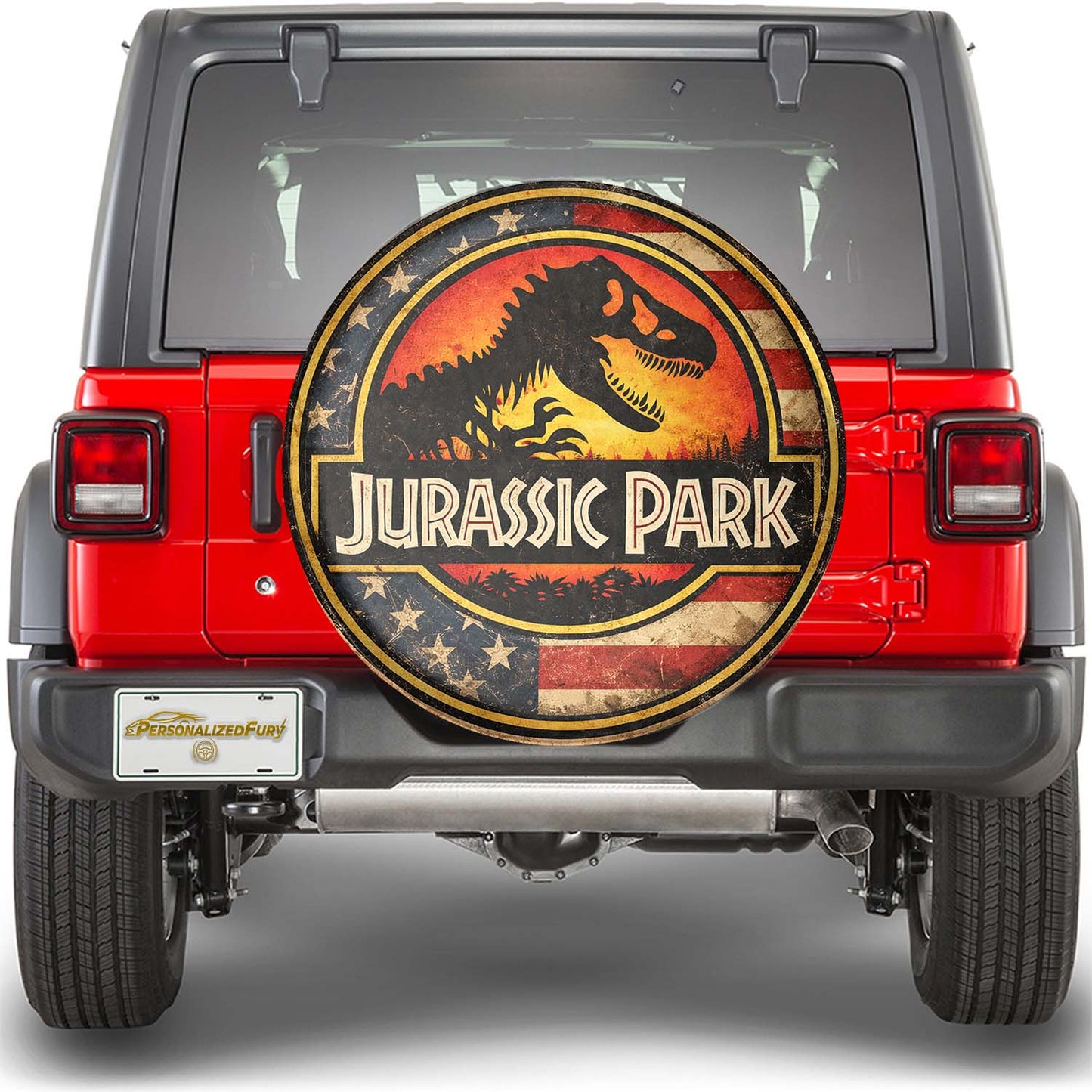 Spare Tire Wheel Cover Leather – Jurassic Park Car Accessories - Image 1