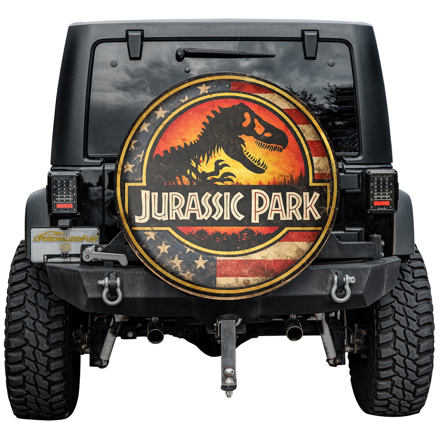Spare Tire Wheel Cover Leather – Jurassic Park Car Accessories - Image 4