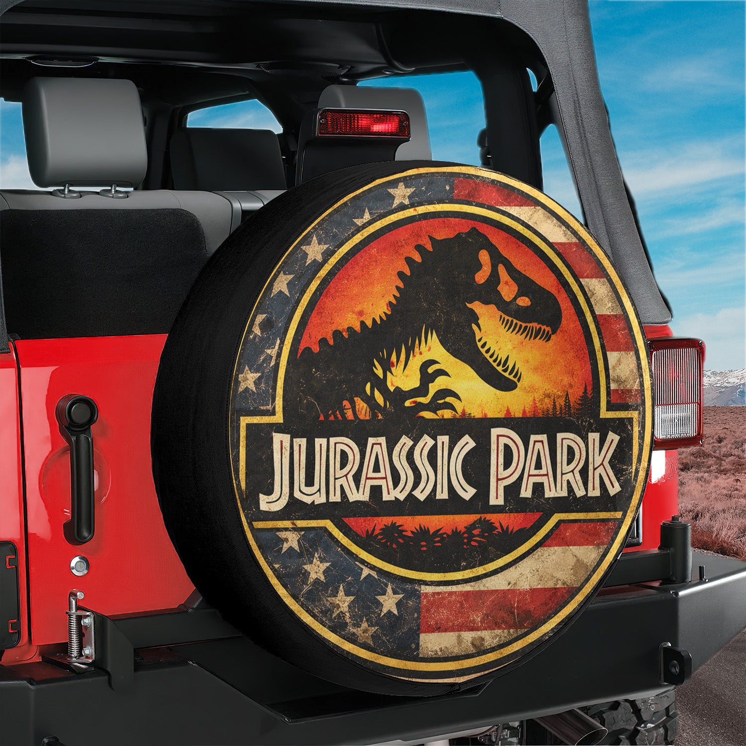 Spare Tire Wheel Cover Leather – Jurassic Park Car Accessories - Image 6