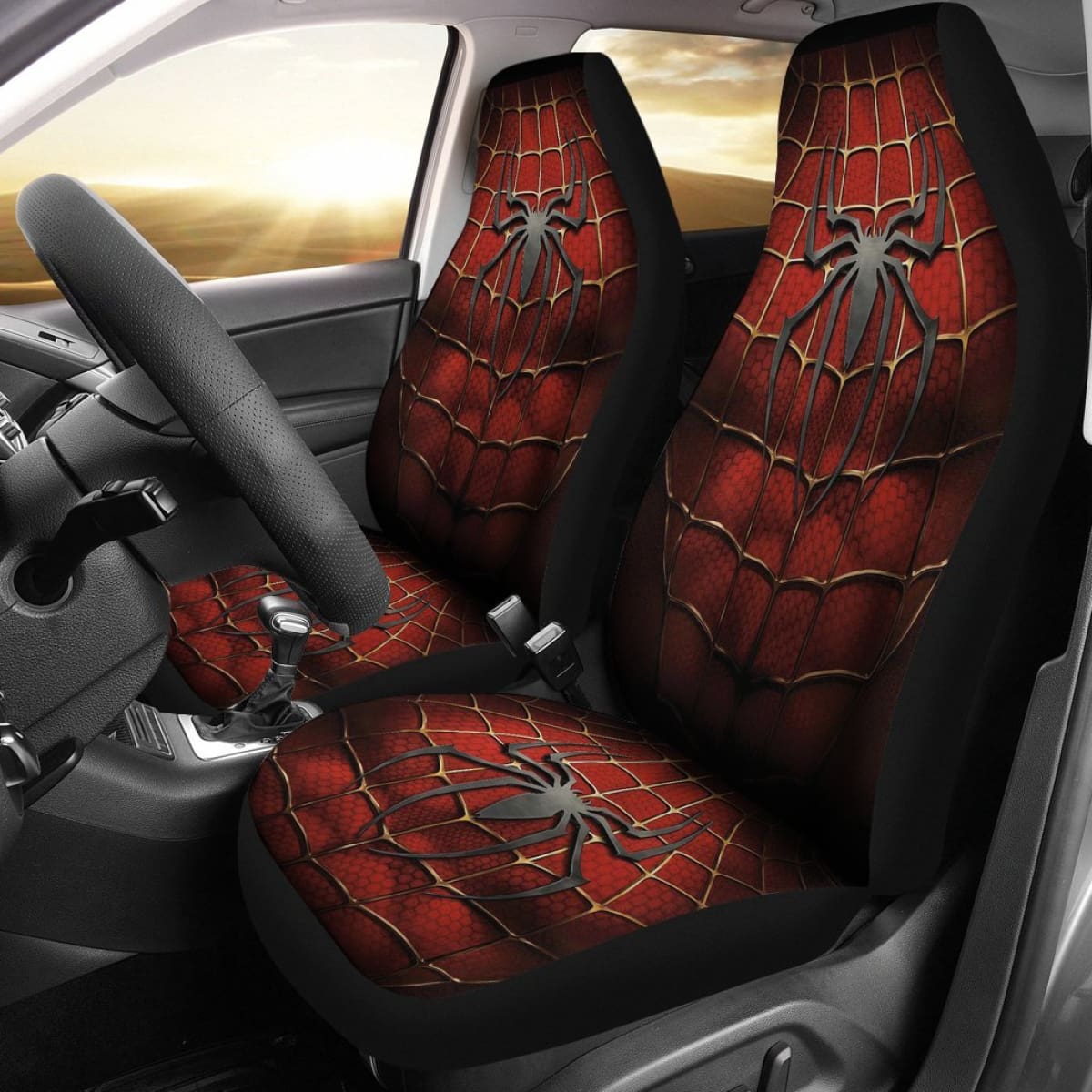 Spider Man Art Car Seat Covers Maverl Movie Fan Gift H050320 Universal Fit 072323