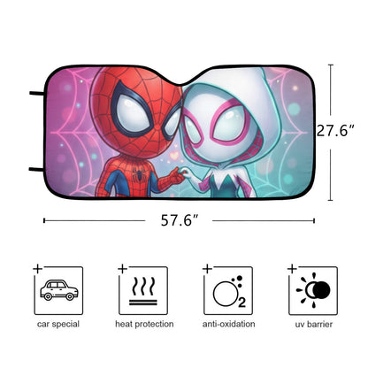 Spider-Man Auto Sunshade - Car Interior Protection
