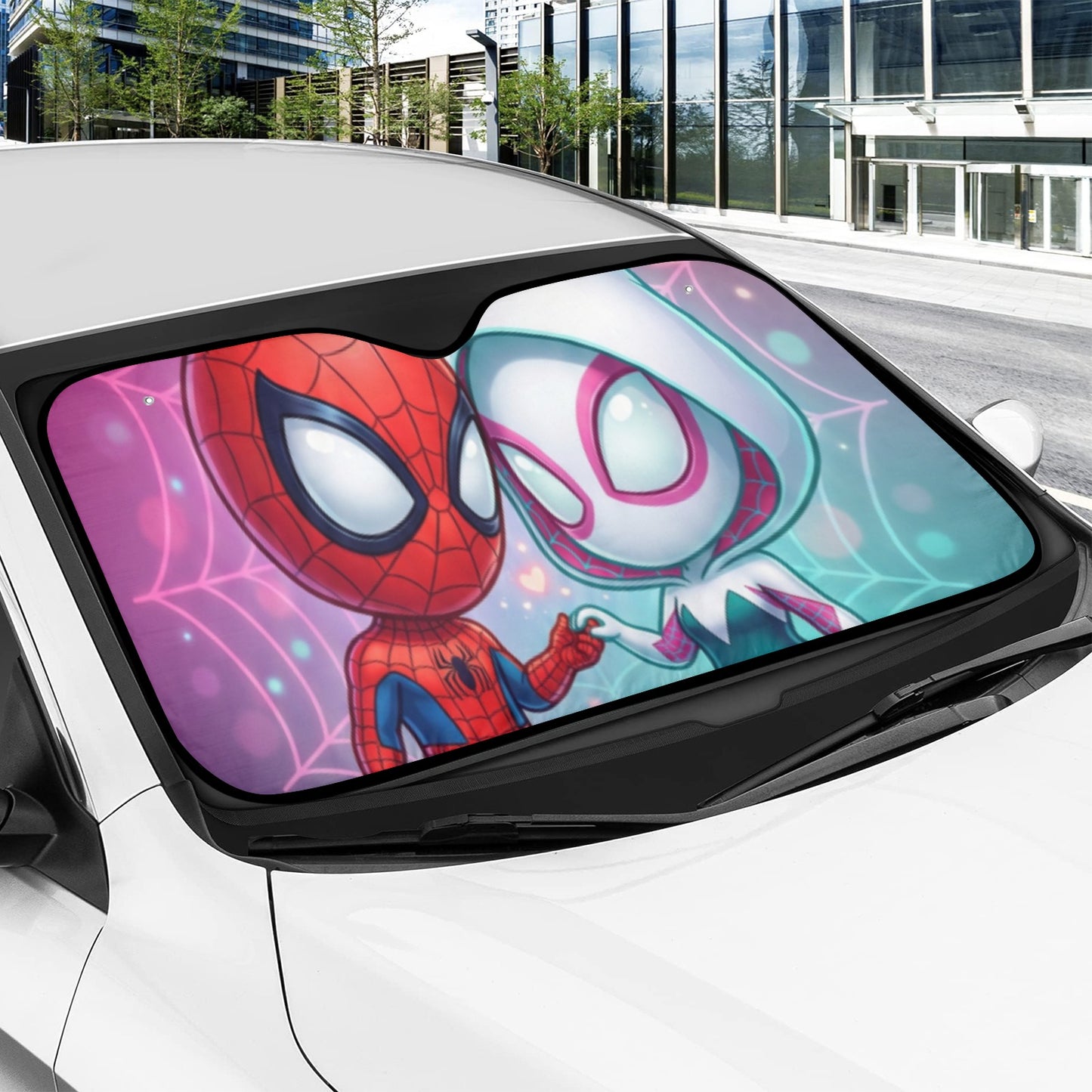 Spider-Man Auto Sunshade - Car Interior Protection