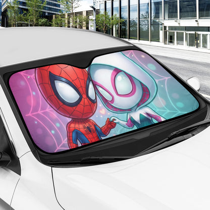 Spider-Man Auto Sunshade - Car Interior Protection